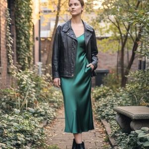 VTG Wilsons Leather Jacket | 80s 90s Bomber Moto Cinched Waist Black M